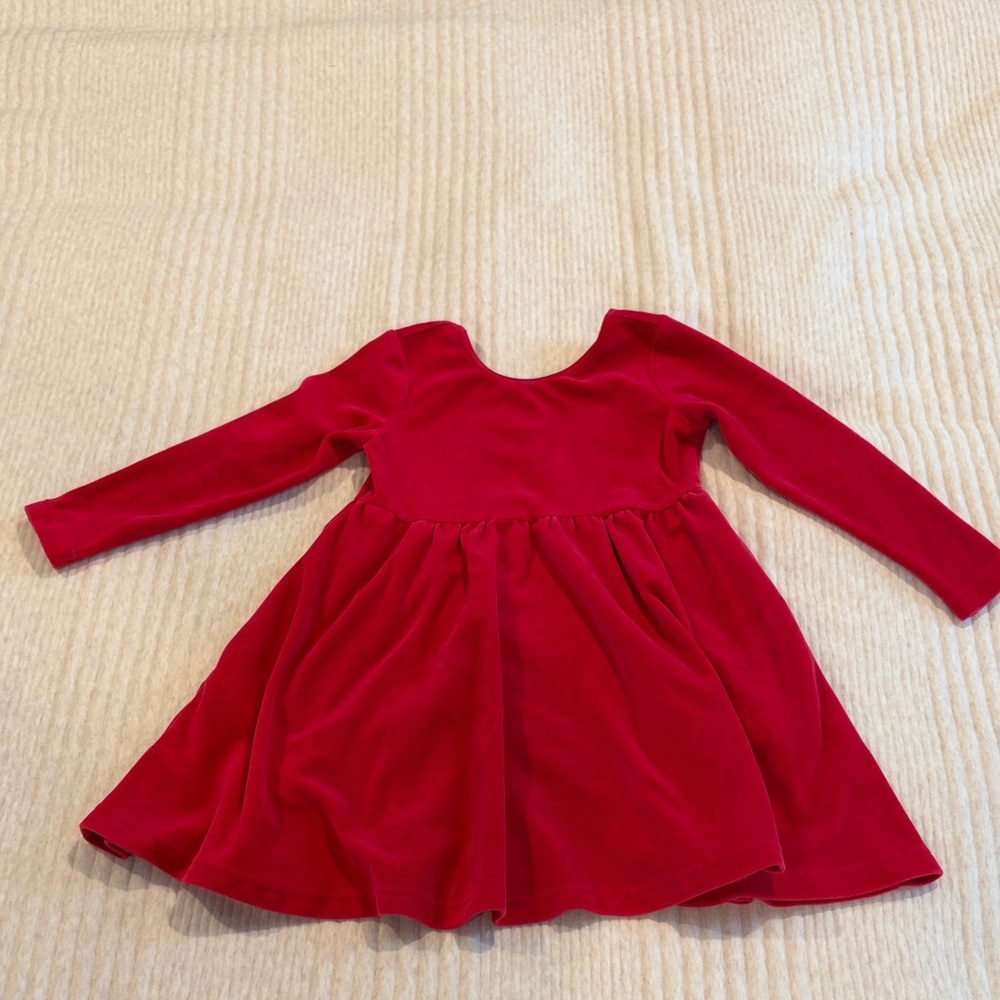 Hanna Andersson red velvet dress size 4T